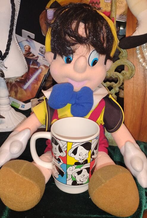Disney Other - Vintage Pinocchio Doll & Mug Set – 19" Doll + 4.25" Character Mug Disney